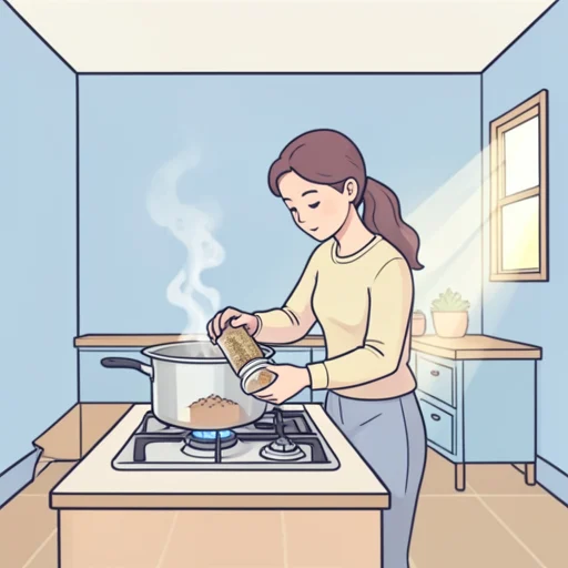 もう少しスパイスを加えて、味にアクセントをつけたい - Bildwörterbuch