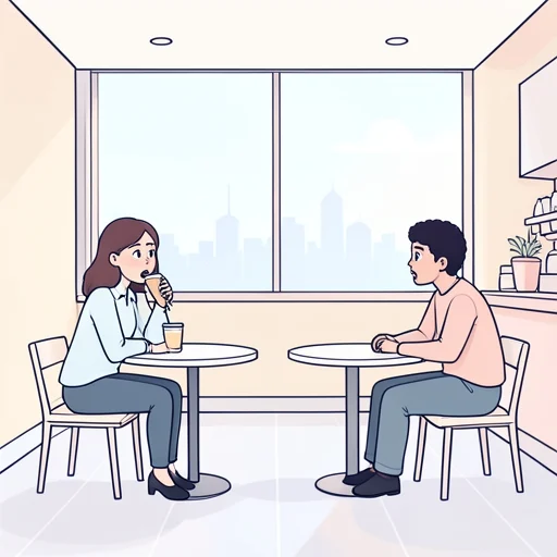 向かいの席に座った彼女に思わず目が合っちゃった - Bildwörterbuch