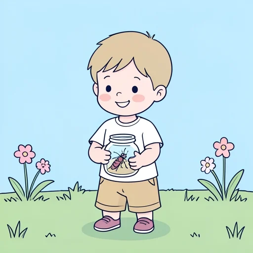 虫を捕まえた - Bildwörterbuch