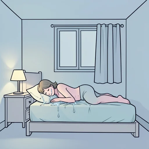 涙で枕を濡らした夜があった - Bildwörterbuch