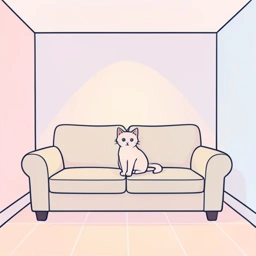 猫が一匹います。 - Illustrated Dictionary
