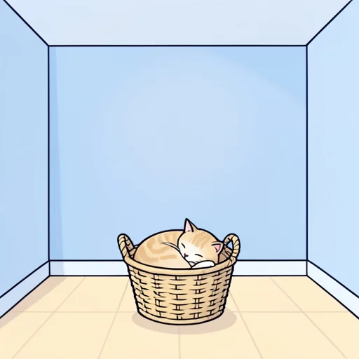 猫が籠に入ってる - Bildwörterbuch
