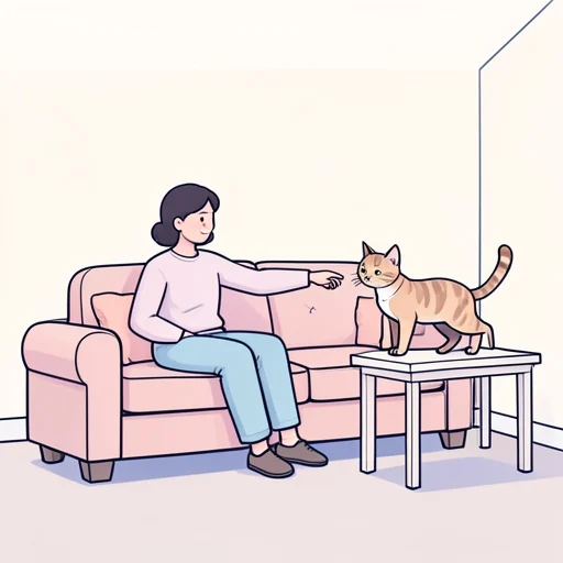 猫に馴れるまで時間かかった - Bildwörterbuch