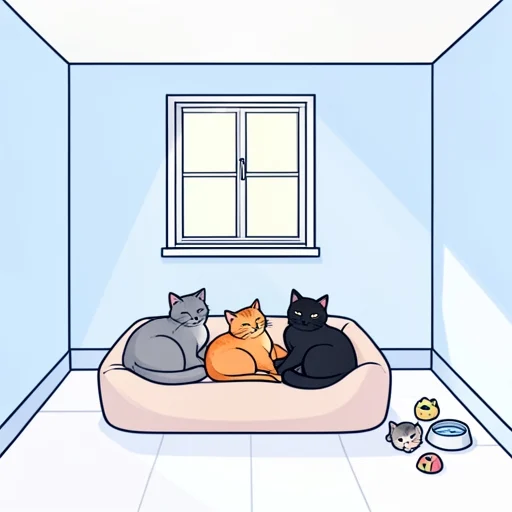 猫を三匹飼ってる - Bildwörterbuch