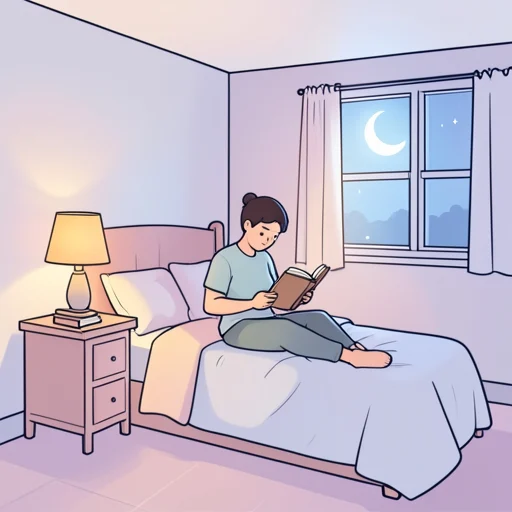寝る前に読書をしよう - Bildwörterbuch