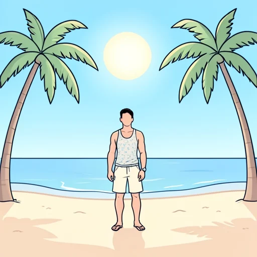 熱帯地方では一年中暑い - Bildwörterbuch