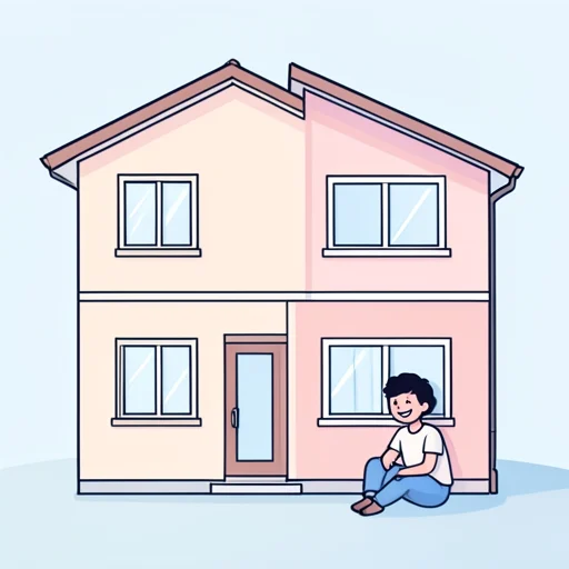 2階建ての家に住んでる - Bildwörterbuch