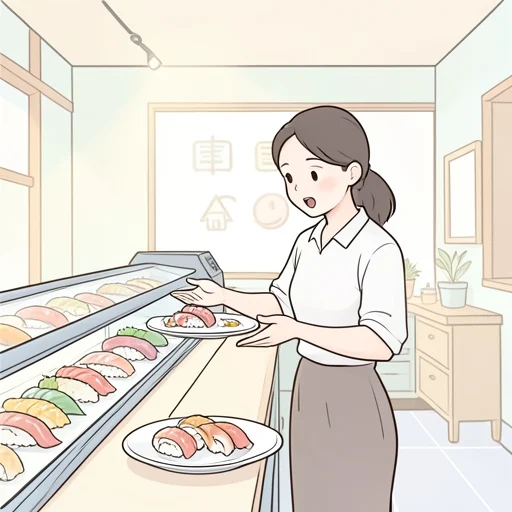 日本へ行ったら、寿司を食べたいです。 - Bildwörterbuch