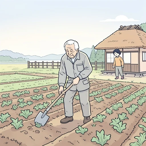 日本の農業は高齢化に直面している - Bildwörterbuch