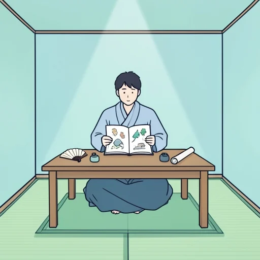 日本の歴史を勉強してる - Bildwörterbuch
