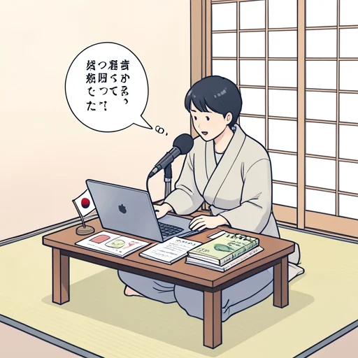 日本語を話すことに慣れてきました。 - イラスト辞典