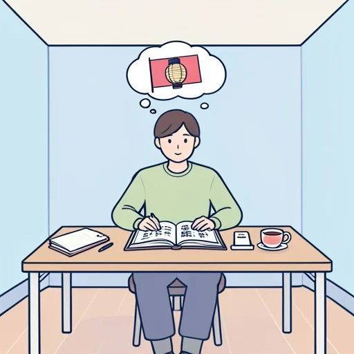日本語をもっと勉強しようと思います。 - 그림 사전