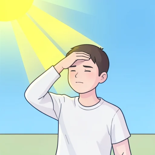 日光が強すぎて目が眩しい - Bildwörterbuch