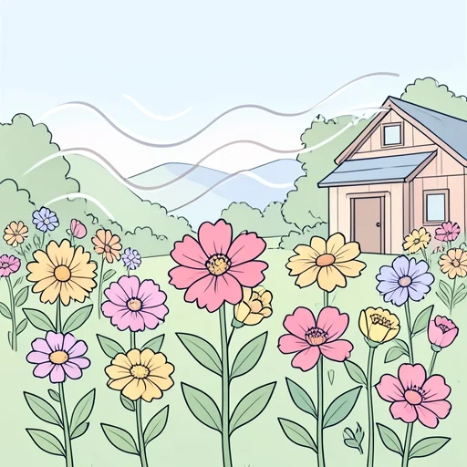 庭に咲いた花が良い匂いを漂わせている - Bildwörterbuch