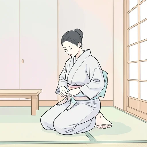 帯を締める - Bildwörterbuch