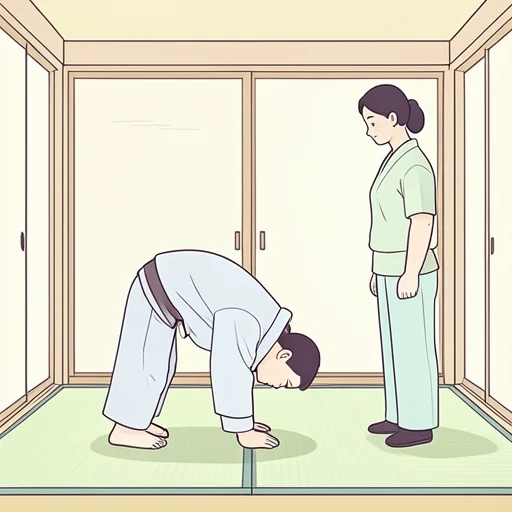 お辞儀が深い - Bildwörterbuch