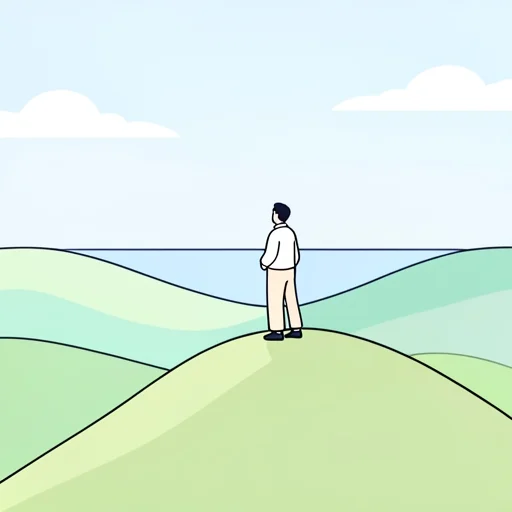 丘を登った - Bildwörterbuch