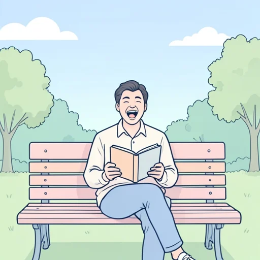 思わず笑っちゃった - Bildwörterbuch