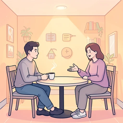 お互いを知れば知るほど関係を深めていける - Bildwörterbuch