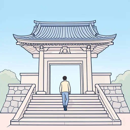 お寺に行った - Bildwörterbuch