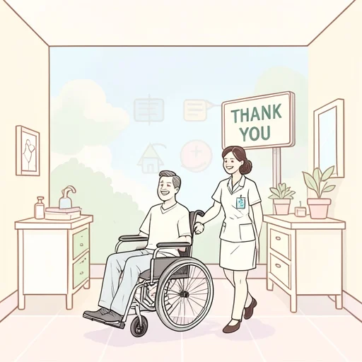 お父さんが退院した - Bildwörterbuch