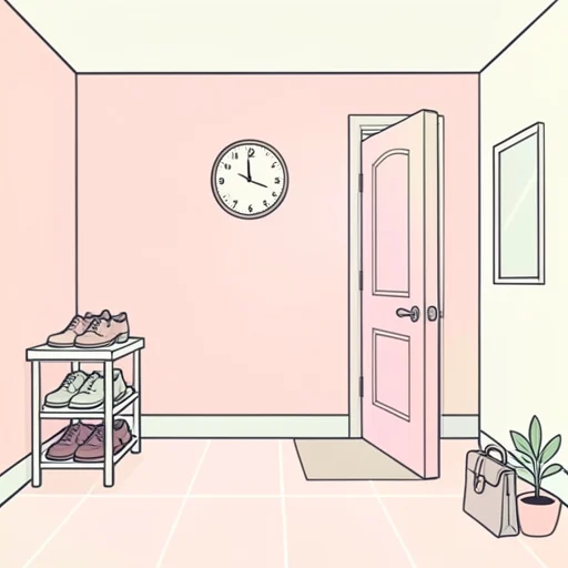 夫はいつも七時に帰宅する - Bildwörterbuch