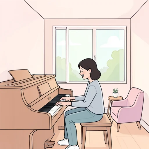 ピアノを演奏する - Bildwörterbuch