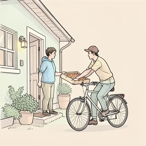ピザを配達してもらえますか - Bildwörterbuch