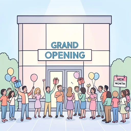 来月、グランドオープンする店らしい - Bildwörterbuch