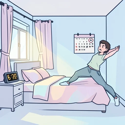 来月から毎朝早く起きて運動することにした - Illustrated Dictionary