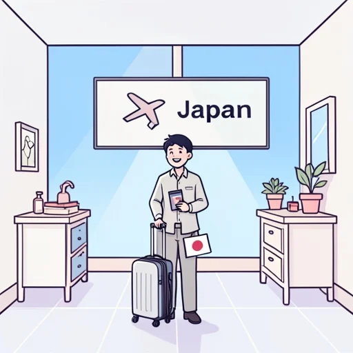 来週日本へ行きます。 - イラスト辞典
