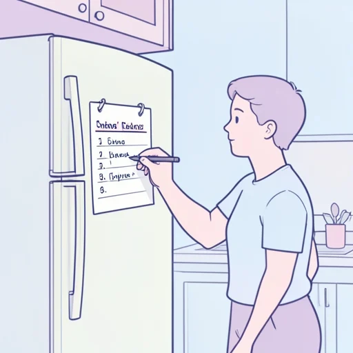 リストに新しい項目を加えてください - Bildwörterbuch