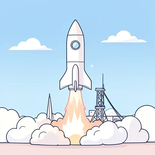 ロケットが打ち発射された - Bildwörterbuch
