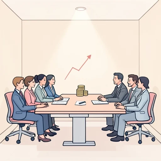 労働組合が会社と交渉した結果、賃上げが実現した - Bildwörterbuch