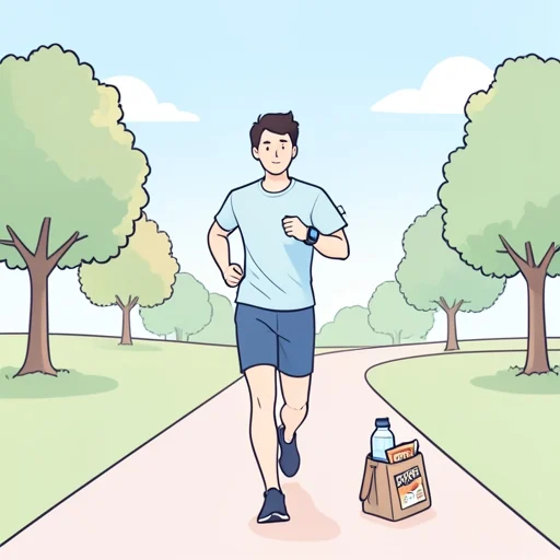 最近健康に気をつけています。 - Illustrated Dictionary