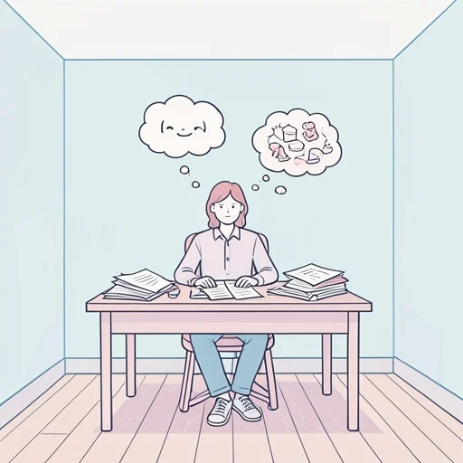 最近、心の余裕がなくなってきている - Bildwörterbuch