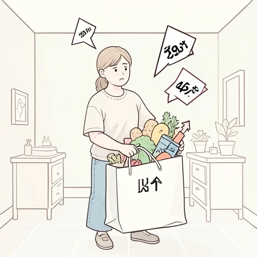 最近は物価が上がるばかりで生活が大変になってきた - Illustrated Dictionary