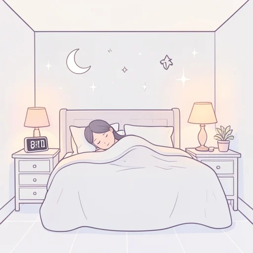 最低でも1日8時間寝たい - Bildwörterbuch
