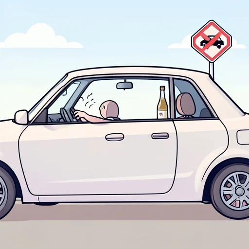 酒を飲んで運転するのは絶対だめ - Bildwörterbuch