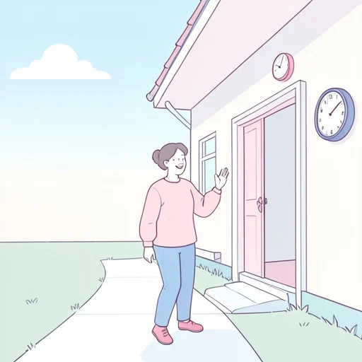 三時までに戻ってきて - Bildwörterbuch