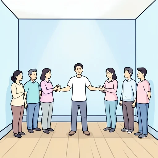 参加者を二つのグループに分ける - Bildwörterbuch