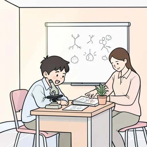 生物の授業が好き - Bildwörterbuch