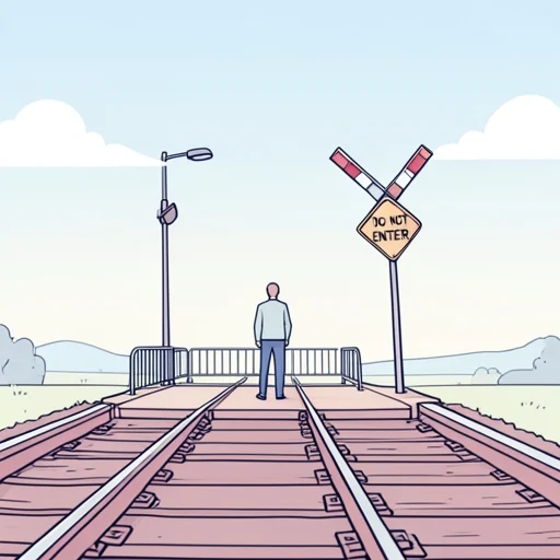線路を踏まないで - Bildwörterbuch