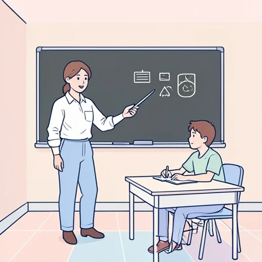 先生に説明してもらいました - 그림 사전
