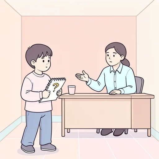 先生に質問を聞いてもらいました。 - Từ điển minh họa