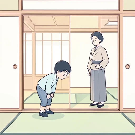 先生のお宅に伺いました - Bildwörterbuch