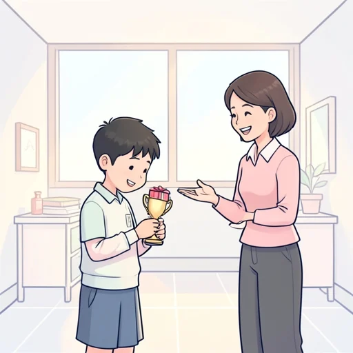 先生の指導のおかげで上達しました - Bildwörterbuch