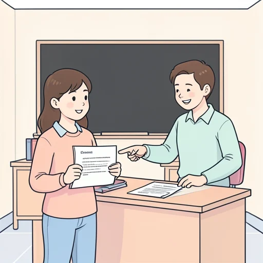 先生の推薦で奨学金を受けることができました - Bildwörterbuch