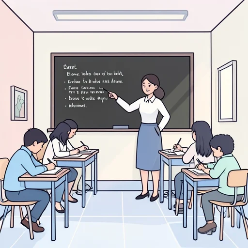 先生は学生に作文を書かせました。 - イラスト辞典