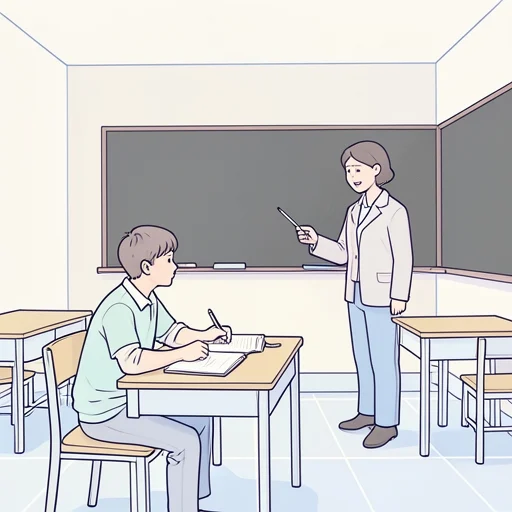 説明を聞きながらメモを取るとあとで復習しやすいよ - Illustrated Dictionary